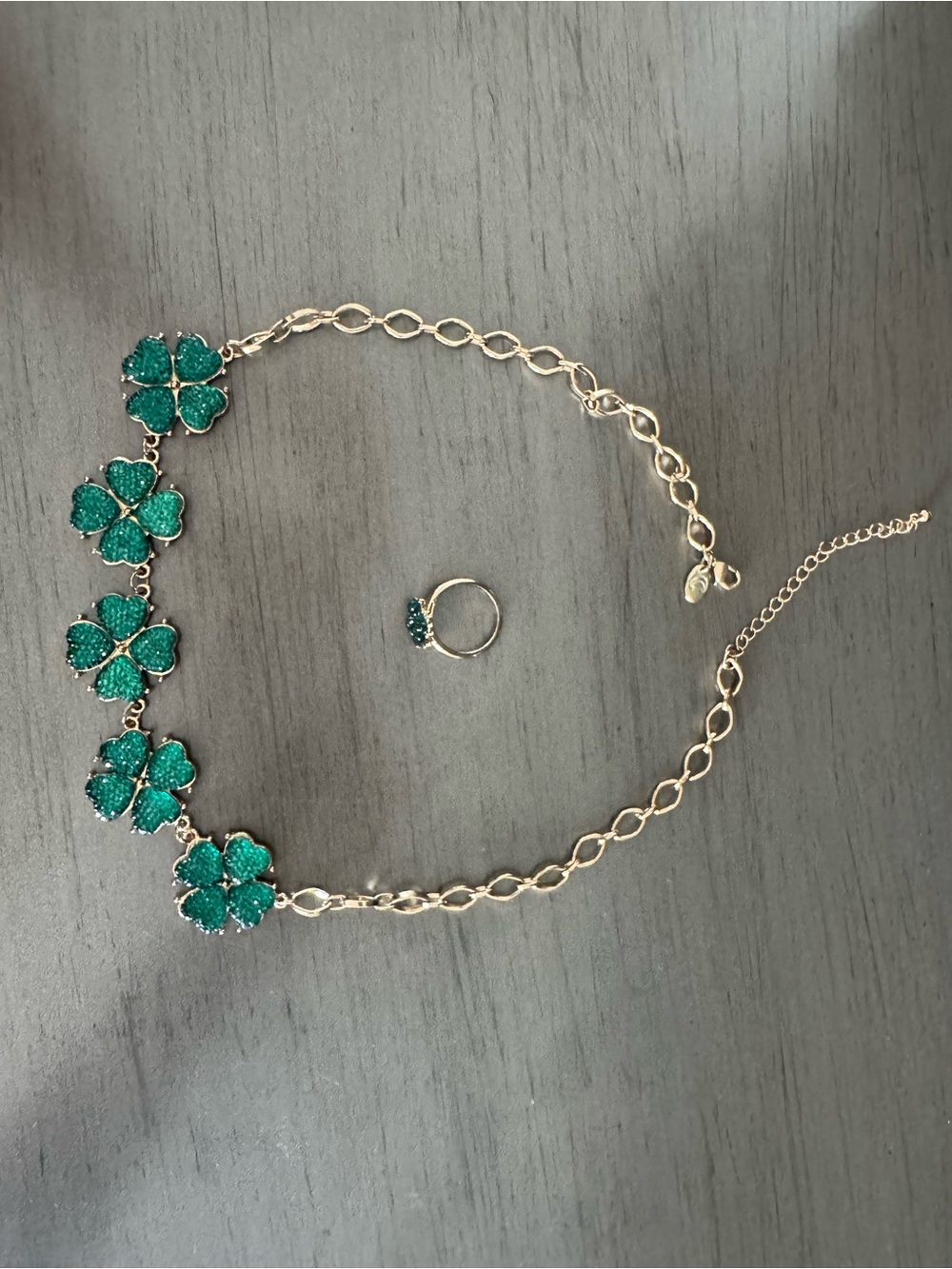 Charming Charlie’s Clover Necklace & Ring